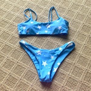 Blue Starred Bikini